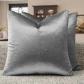 GIGIZAZA Dark Grey Velvet Throw Pillow Covers 16x16 Pack of 2 | Decorative by GIGIZAZAFocusingonhomedecoration