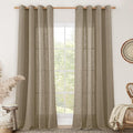 Linen Sheer Curtains 96 Inches Long by LAMIT