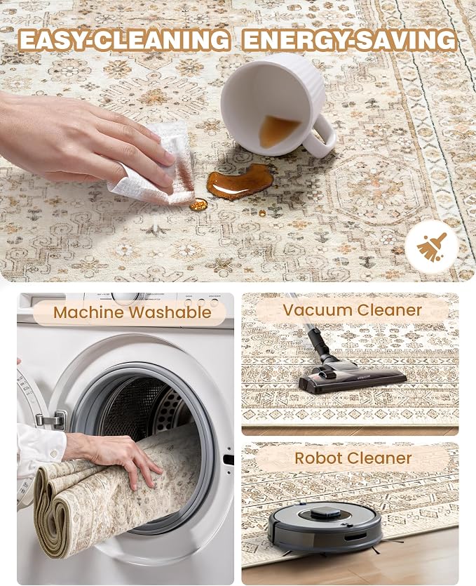 2x5 Rug Runner Non-Slip Washable Rugs - Image 8
