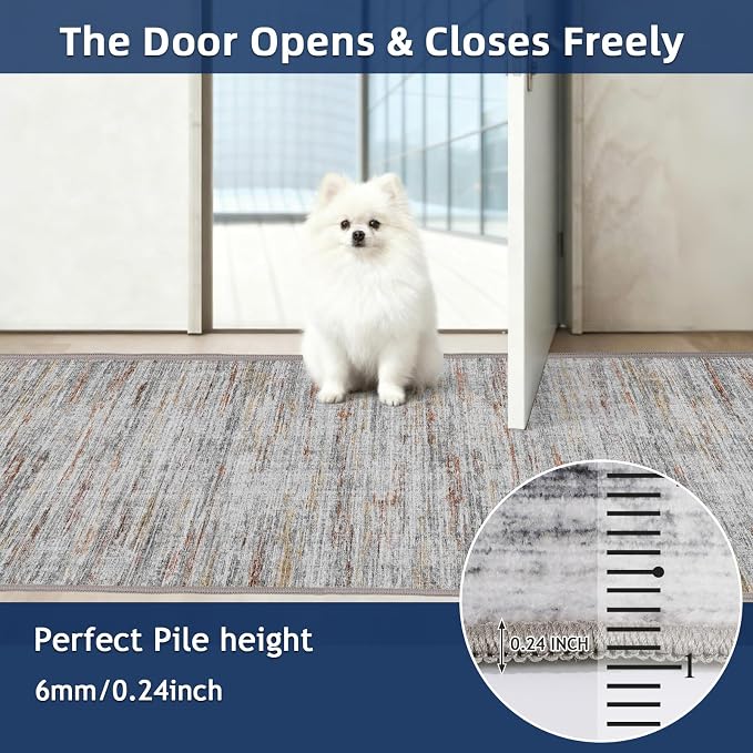 2.5x10 Washable Runner Rugs, 10 ft Runner Rug - Image 5