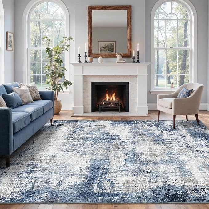 5x7 Ft Area Rugs for Living Room, Soft Non-Slip Washable Rugs Modern Abstract - Image 3