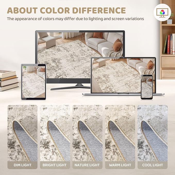 UERMEI 8x10 Washable Area Rug - Image 6