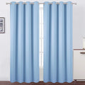 Sky Blue Thermal Blackout Curtains/52 x 95 Inch/Set of 2 Panels Room Darkening by Lemomo