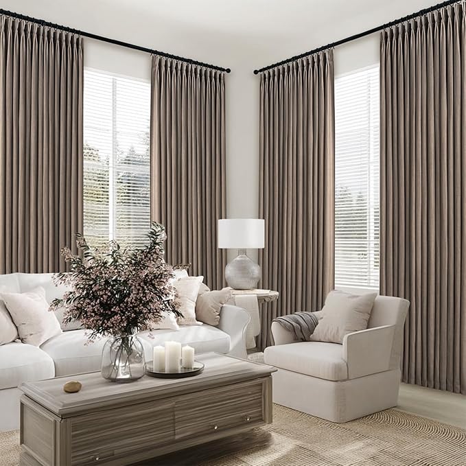 Topfinel Pinch Pleated Linen Curtains 108 Inches Long - Image 7