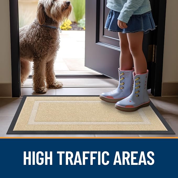 OLANLY Front Door Mat Outside 71x23, All-Season Heavy-Duty Rubber Doormat | - Image 7