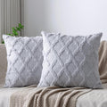 Set of 2 Soft Moroccan Throw Pillow Covers 22x22 Inch Plush Boho Decorative by Cozoomy