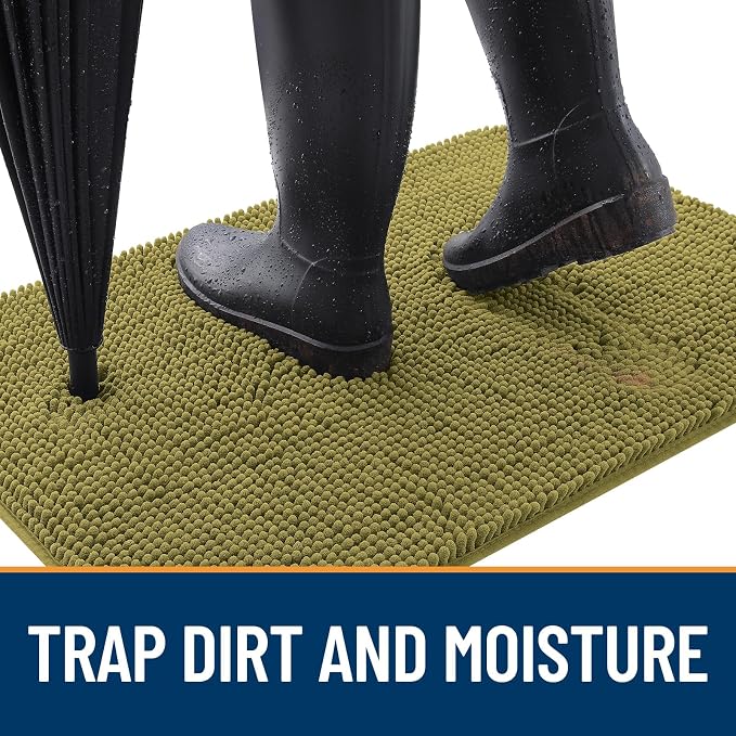 OLANLY Dog Door Mat for Muddy Paws 59x20, Super Absorbent Chenille Mud Mat | - Image 2
