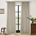 Burlywood Birch 100% Blackout Pinch Pleated Linen Curtains 95 Inches Long | by Twodrapes