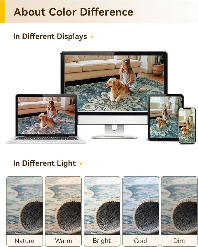 RELEANY Washable Area Rug, Runner 2'x10', Water Repellent, Pet Friendly - Image 8