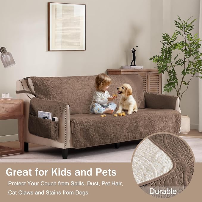 Quilted Grand Sofa Covers Washable, Couch Cover - Image 8