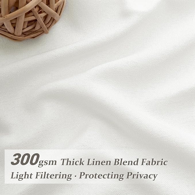 High Ceiling Pure White Extra Long 120 Inch Curtains - Image 2