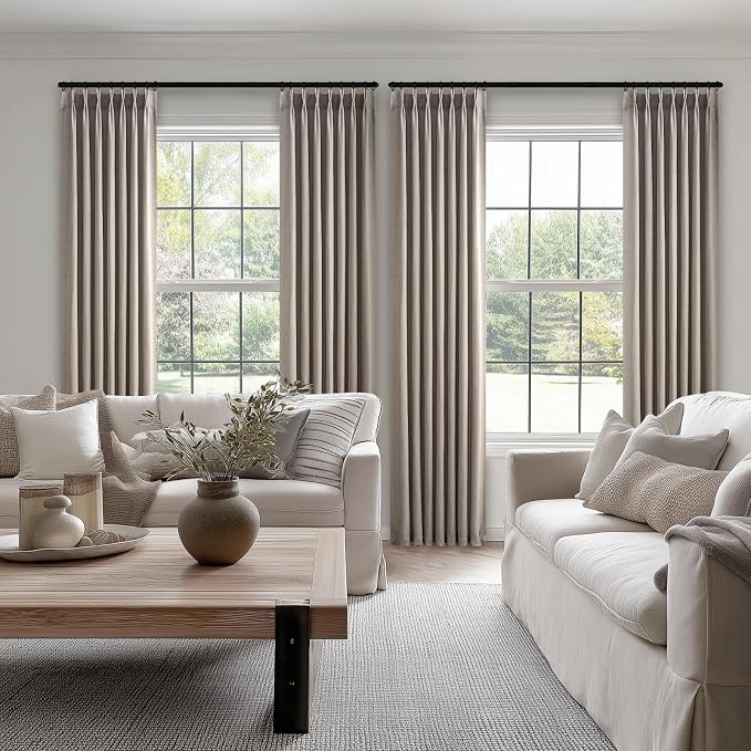 Topfinel Burlywood Pinch Pleated Curtains 84 Inches Long - Image 6