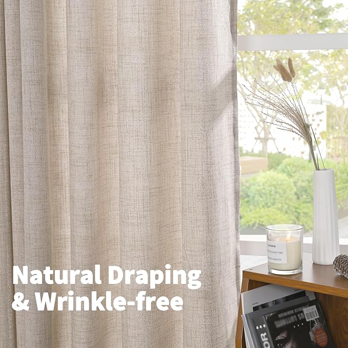 YoungsTex Small Linen Curtains 36 Inch Length - Image 6