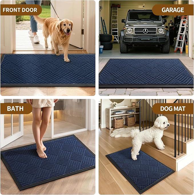 Front Door Mat, Heavy Duty Waterproof Doormat 31.5"x20", Stain Fade Resistant - Image 9