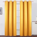 Yellow Thermal Blackout Curtains/42 x 84 Inch/Set of 2 Panels Room Darkening by Lemomo
