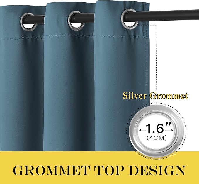 NICETOWN Blackout Curtains 84 Inch Length, Thermal Insulated Room Darkening - Image 5