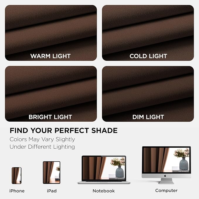 Joydeco Blackout Curtains 120 inches Long 2 Panels Set, Thermal Insulated Long - Image 6