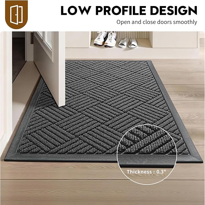 Front Door Mat, Heavy Duty Waterproof Doormat 47.5"x35.5", Stain Fade Resistant - Image 7
