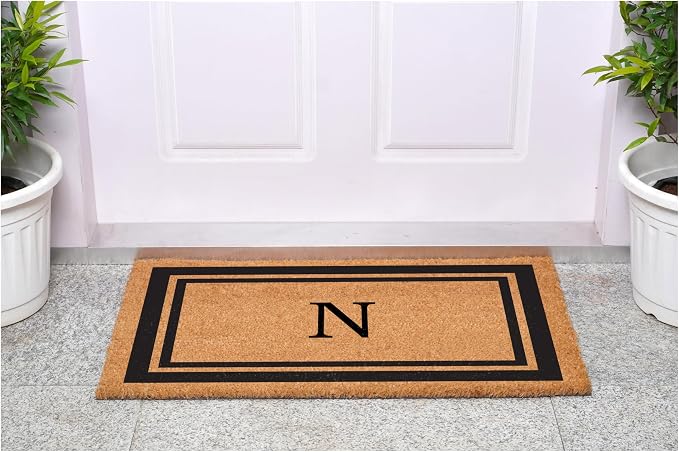 Calloway Mills 152961830N Black Border 18" x 30" Monogram Doormat - Image 4
