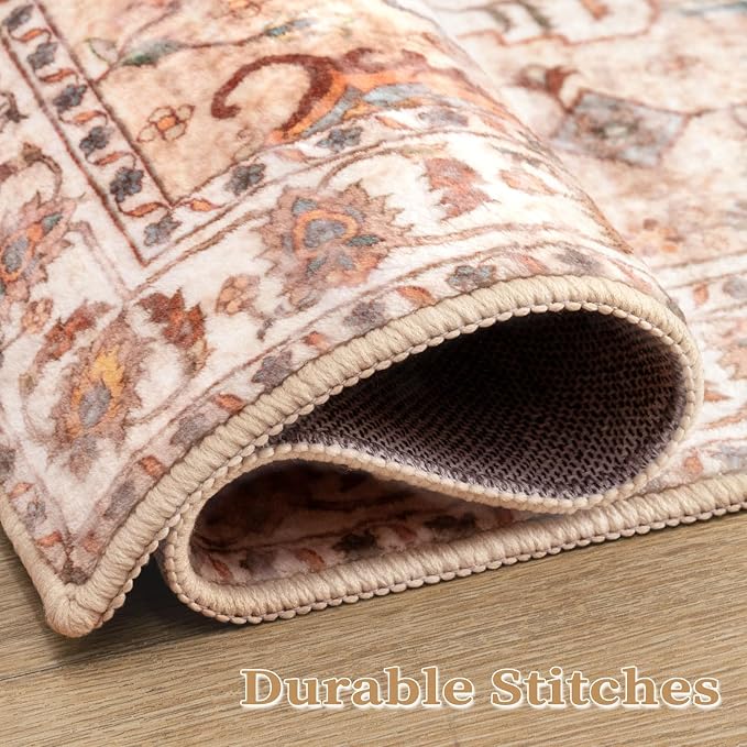 SERISSA 3x5 Washable Non Slip Boho Area Rug - Image 5