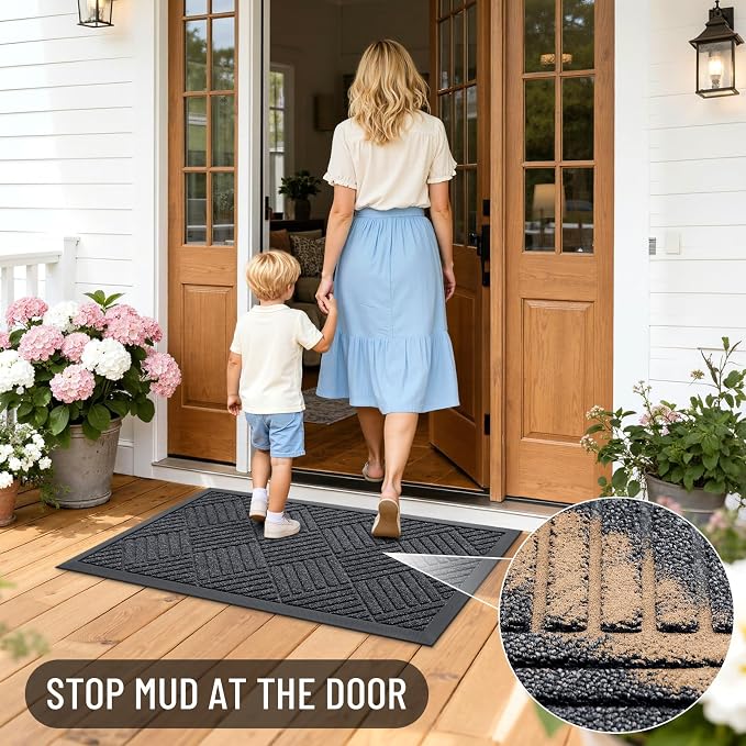 OLANLY Front Door Mat Outside Entrance 33x21, Waterproof Heavy-Duty Doormat | - Image 7