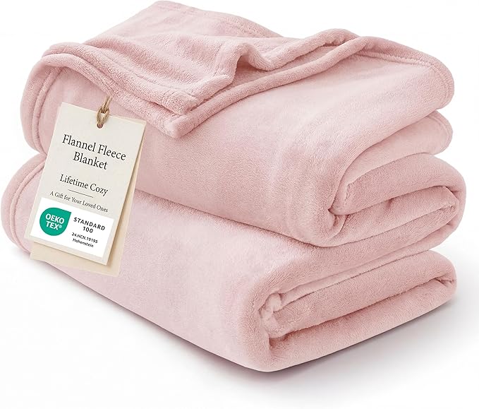 Bedsure GentleSoft Pink Fleece Blankets King Size by Unknown