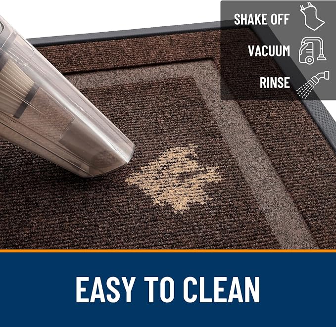 OLANLY Front Door Mat Outside 59x23, All-Season Heavy-Duty Rubber Doormat | - Image 6