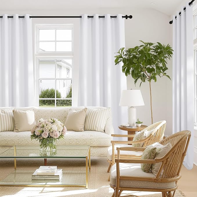 NICETOWN Bathroom Curtains 100% Blackout Window Treatments, Grommet Thermal - Image 8