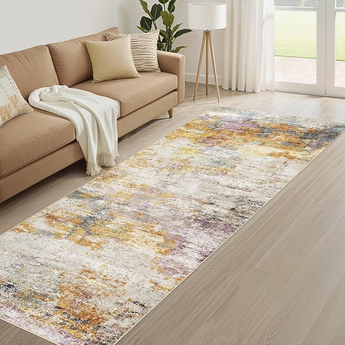 LOONGRUG Runner Rug 2x10 Washable Non-Slip Kitchen Neutral Modern Rug | - Image 8