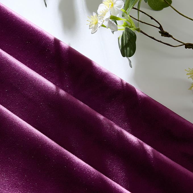GIGIZAZA Velvet Pillow Covers 12x20 Decorative Pillows Pack of 2 Purple | Throw - Image 5