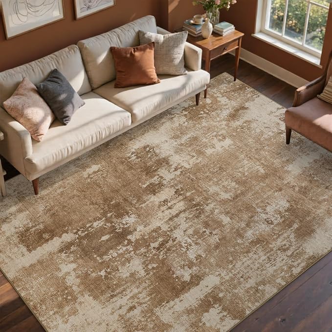 4x6 Ft Area Rugs for Living Room, Soft Non-Slip Washable Rugs Modern Abstract - Image 2