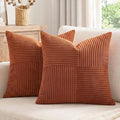 Fancy Homi 2 Packs Rust Samll Decorative Throw Pillow Covers 12x12 Inch by Fancy+Homi