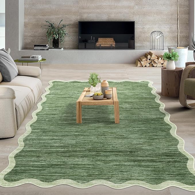 GarveeHome Scalloped Area Rug 4x6 - Image 3