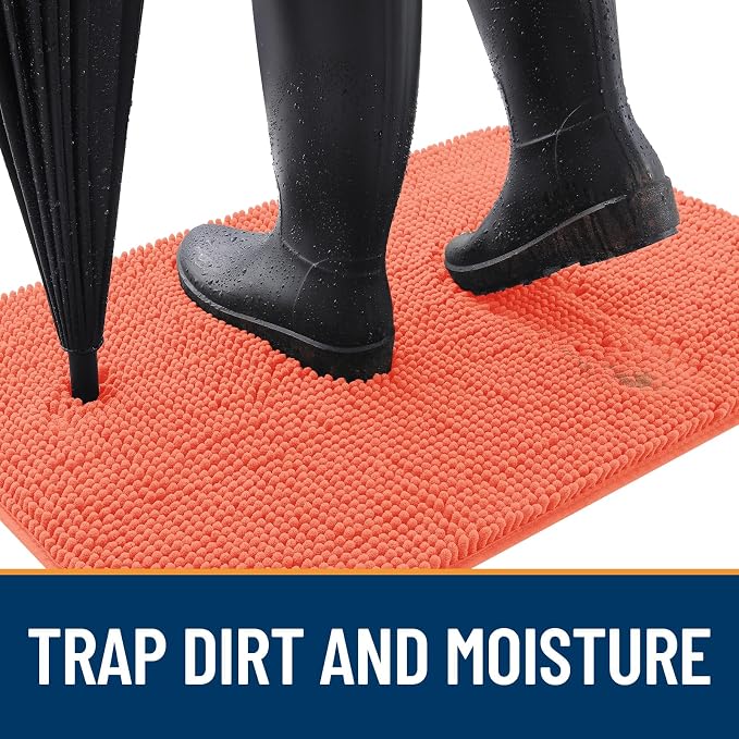 OLANLY Dog Door Mat for Muddy Paws 47x32, Super Absorbent Chenille Mud Mat | - Image 2