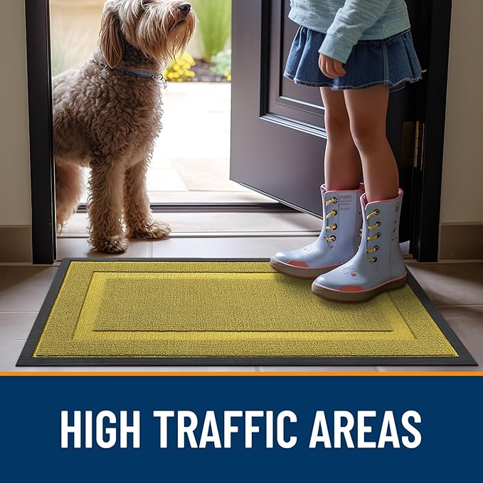 OLANLY Front Door Mat Outside 71x47, All-Season Heavy-Duty Rubber Doormat | - Image 6