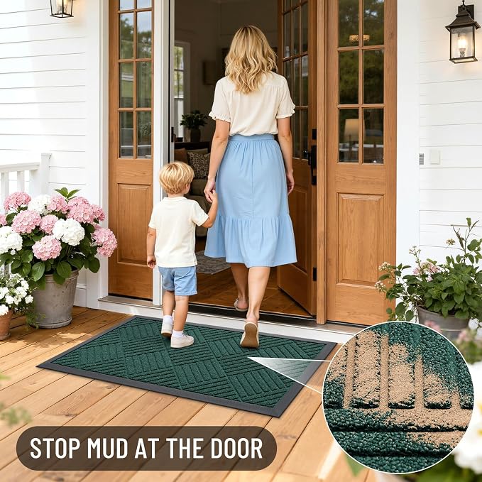 OLANLY Front Door Mat Outside Entrance, Waterproof Heavy-Duty Doormat | 29.5x17 - Image 8
