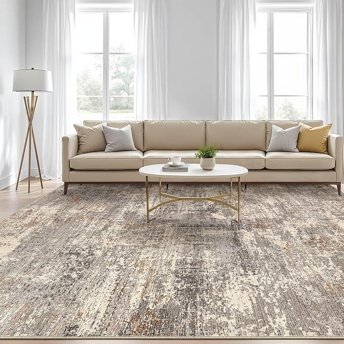 LOONGRUG 8x10 Area Rugs Washable Large Neutral Modern Living Room Rug | - Image 5