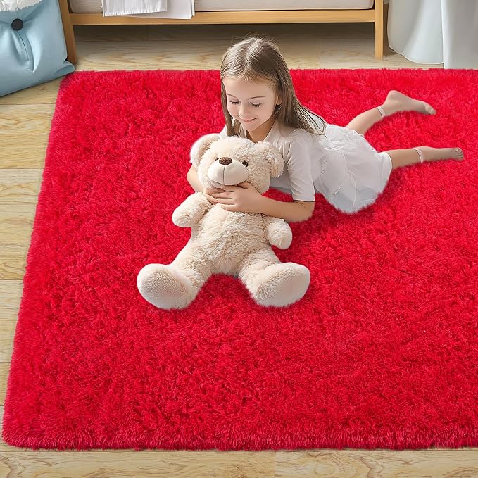 Pionblank 9x12 Area Rug for Living Room, Shag Large Rug for Bedroom - Image 8