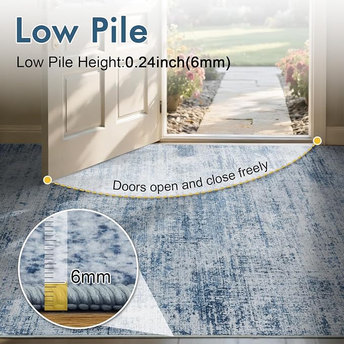 5x7 Ft Area Rugs for Living Room, Soft Non-Slip Washable Rugs Modern Abstract - Image 7