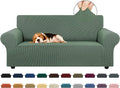 Loveseat Couch Cover, 2 Cushion Couch Slipcover, Elastic Bottom by KEKUOU