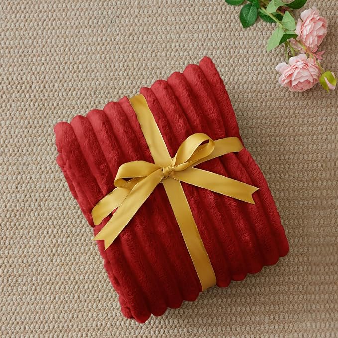 BEDELITE Ribbed Fleece Throw Blanket - Image 6