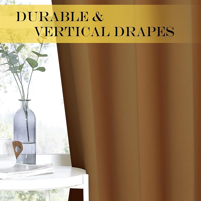 NICETOWN Bedroom Curtain Room Darkening Drapery 102 inches Length - Image 4