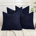Set of 4 Soft Textured Decorative Throw Pillow Covers 24x24 Inch Cozy Farmhouse by Cozoomy