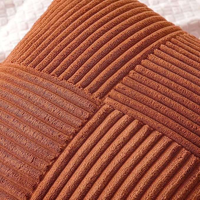 MIULEE Fall Rust Boho Decorative Throw Pillow Covers - Image 2