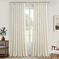 Extra Long 112 Inch Cream Pinch Pleat High Ceiling Curtains by PleatedDrapes