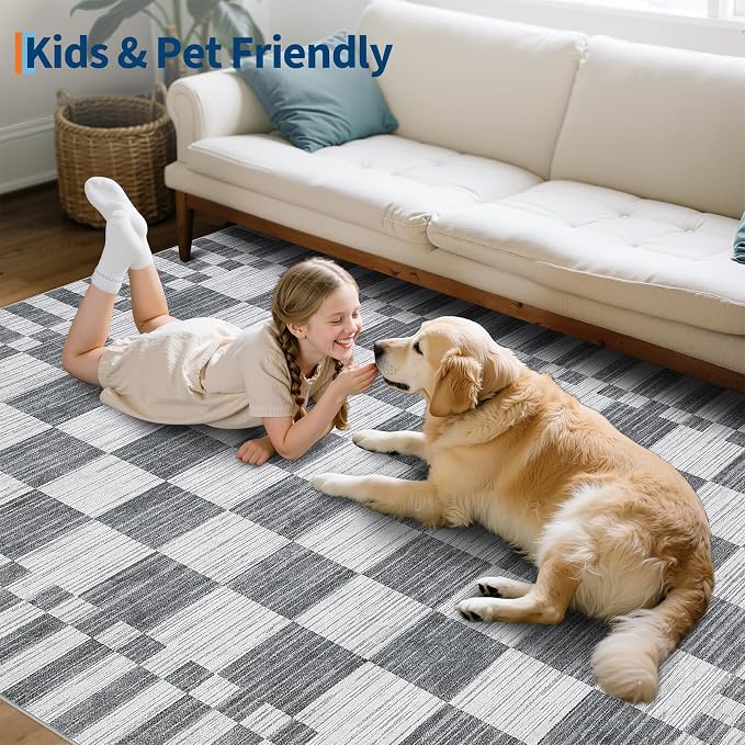 GarveeHome 2x8 Checkered Kitchen Runner Rug - Image 9