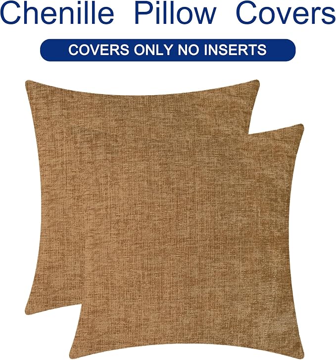 CaliTime Decorative Couch Throw Pillow Covers 26 X 26 Inches Apricot Brown | - Image 6