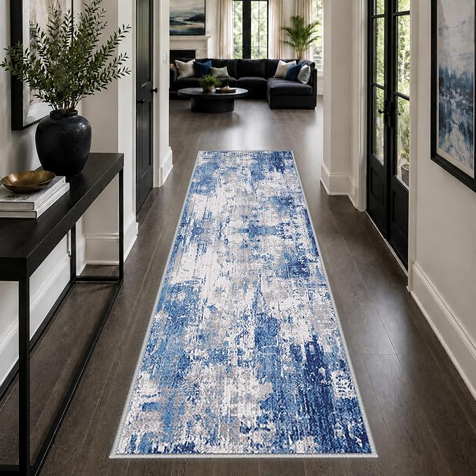 RELEANY Washable Runner 2'x10' Abstract Area Rug - Image 5