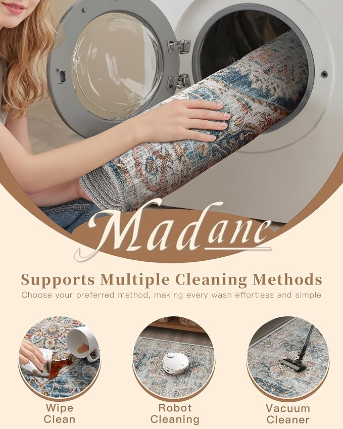 Madane Kitchen Runner 2'6''x8' Soft Rug Runners - Image 11
