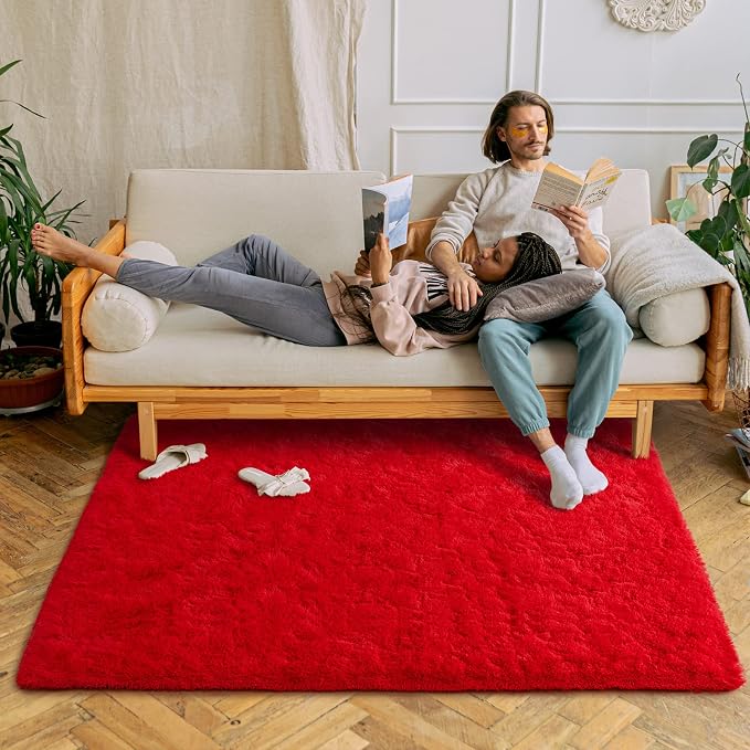Chicrug Soft Area Rugs for Bedroom Living Room Plush Fluffy Rug 4x6 | Shag - Image 3